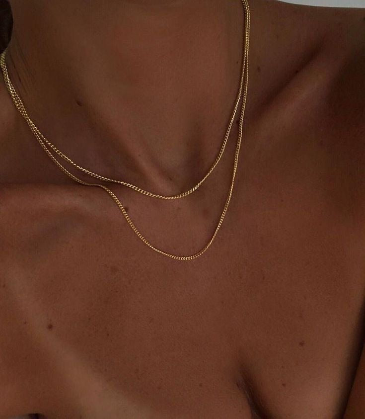 Xuping 14k altın kaplama gurmet zincir 80 cm